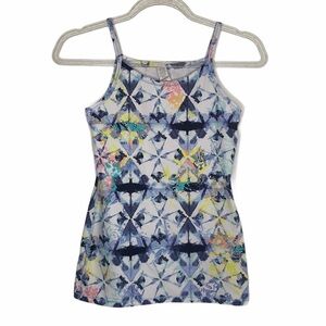 Ivivva Girls Yellow/Blue/White Tank Top size 12